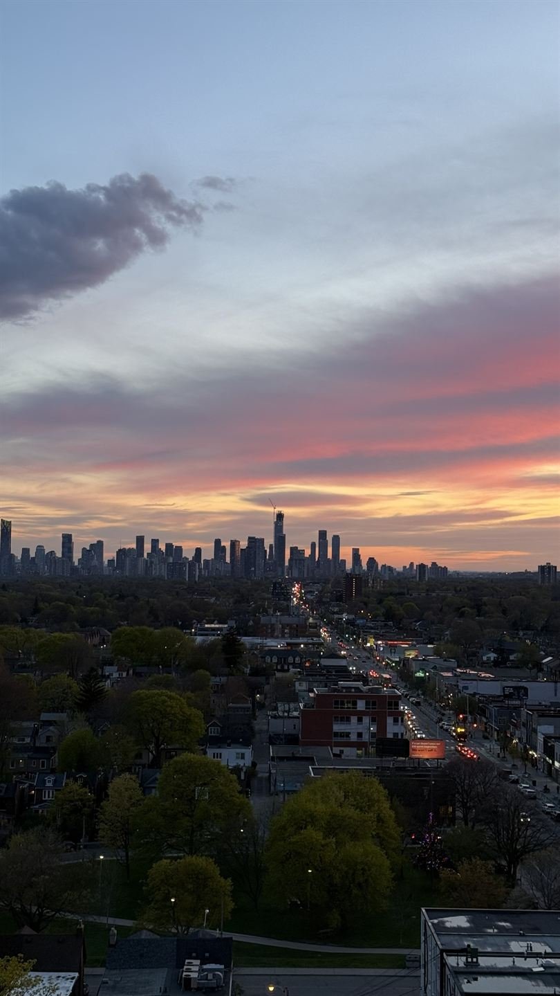 City at sunset