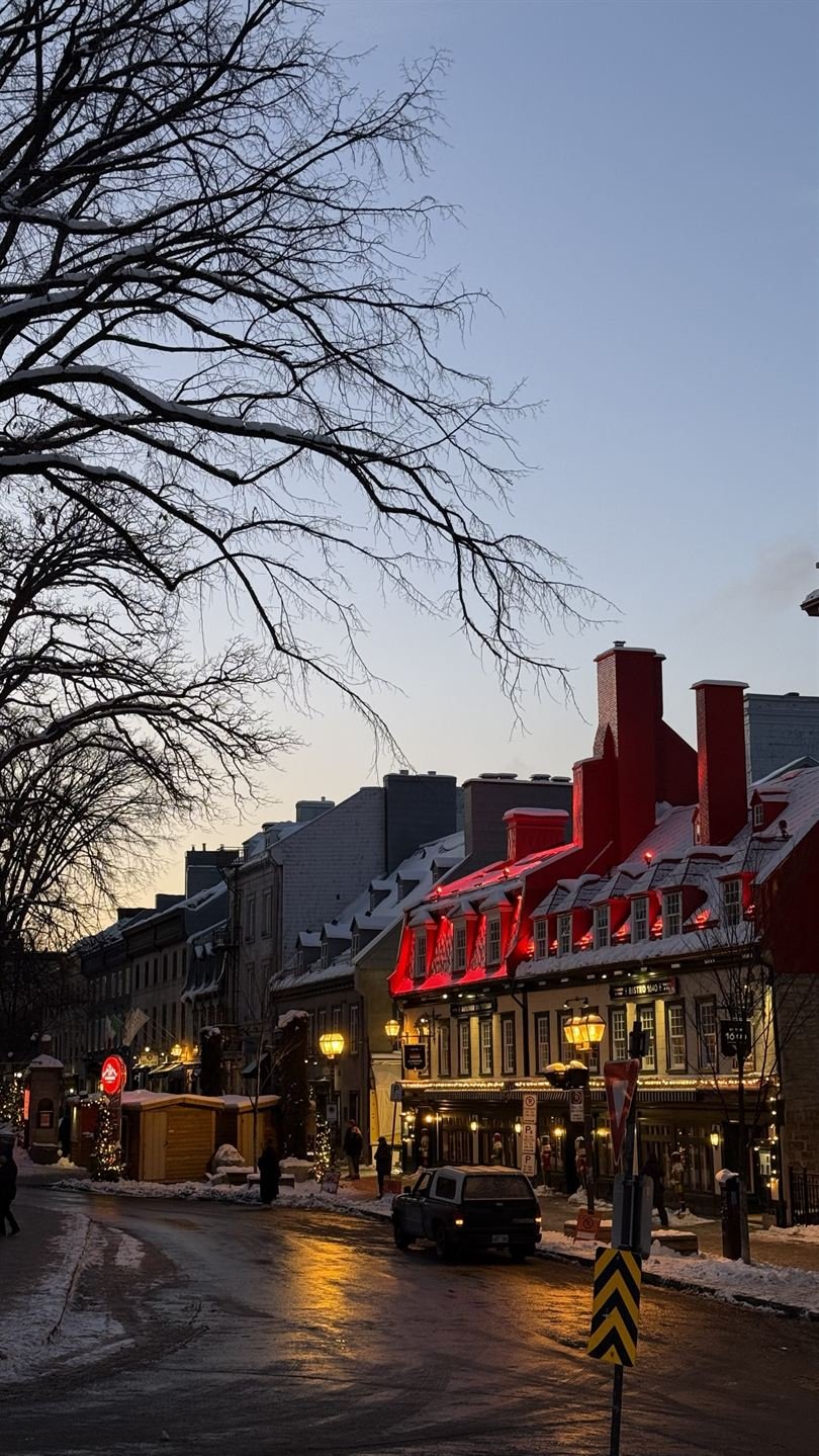 Old town at dusk